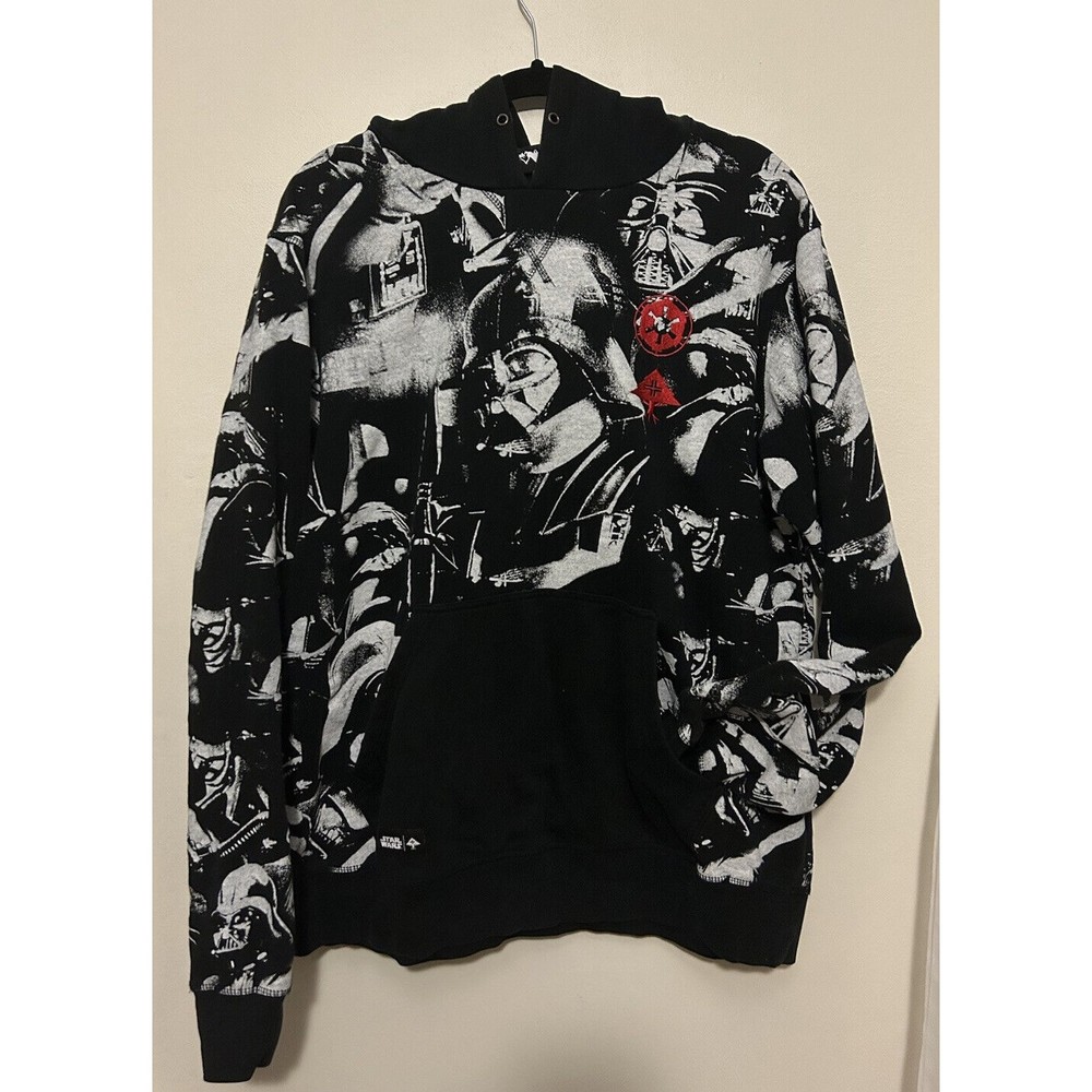 Star Wars Darth Vader All Over Graphic Men Hoodie Black Large